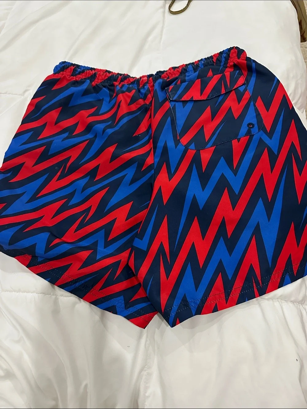 DSG Red & Blue Zigzag Kids Shorts